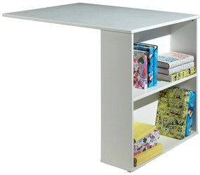 Бяло повдигнато детско легло от масивен бор с място за съхранение 90x200 cm SCOTT – Vipack