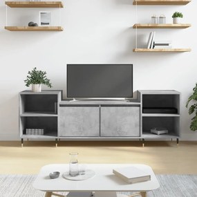831336 vidaXL ТB шкаф, сив, 160x35x55 см, инженерно дърво