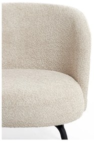 Кремав фотьойл от плат букле Dieyda - Light &amp; Living