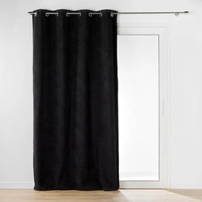 Черна завеса от букле 140x240 cm Wooly – douceur d'intérieur