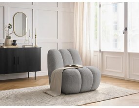 Светлосиво кресло от прежда с примки от букле Janissaire – Bobochic Paris