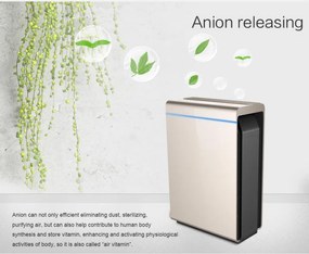 Пречиствател за въздух Attractive Oberon 350, 85W, За до 65 м2, 350 м3/ч, 3 скорости, WiFi, Йонизация, Интелигентни сензори, Дистанционно, Тъчскрийн, Бял/черен