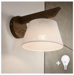 Brilagi - LED стенен аплик ANTHONY 1xE14/40W/230V дъб орех/бял