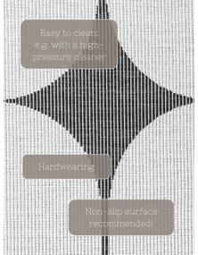 Черно-бял килим за открито и закрито 120x170 cm Duet Bowen – NORTHRUGS