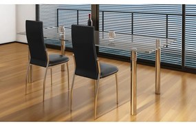 60569 vidaXL Трапезни столове, 2 бр, черни, изкуствена кожа
