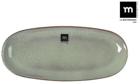 Плато овал LA MEDITERRANEA Macarella Green, Порцелан - 25x12 cm