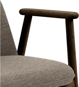 РОДЭРИЦ Кафяво Таупе (Монза 40)/рамка от лакиран опушен дъб (цвят орех) - ДЪРВЕН СТОЛ БУКЛЕ ЗА ВСЕКИДНЕВНА ТРАПЕЗАРИЯ КУХНЯ