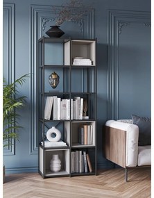 Черно-кремава библиотека 71x179 cm Anya – Marckeric