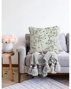 Зелена калъфка за възглавница със смес от памук Bloom, 55 x 55 cm - Minimalist Cushion Covers