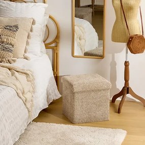 Пуф със съхранение atmosphera Soana, Бежов, 38 cm