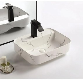 Мивка за баня ICB 569, монтаж върху плот, порцелан, бял, 50x40x13.5см