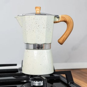 Кубинска кафеварка Bohmann BH 9306, 300 мл, 6 чаши, Предпазен клапан, Алуминий, Бежов