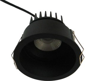 Вдлъбнати Точкова светлина покрив Viokef Top-Spot Round анти отблясъци-Черен