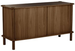 Кафяв скрин от масивен дъб с плъзгащи се врати 135x73,5x48 cm Italic – UMAGE