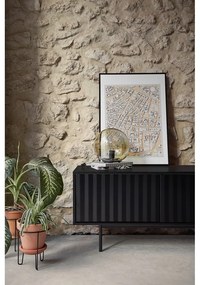 Черна/естествена маса за телевизор от декор от дъб 180x52 cm Sierra – Teulat