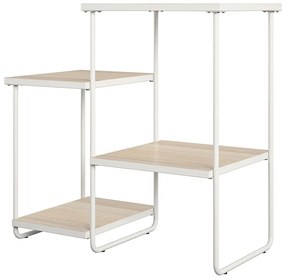 Бяло-в естествен цвят конзолна маса с ясенов плот 35x67 cm Dante – Støraa