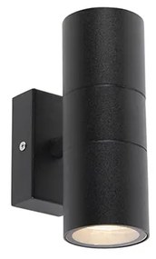 Умна външна стенна лампа черна IP44 вкл. 2 WiFi GU10 - Duo
