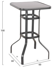 Бар маса Фиджи HM6066.01 сив цвят