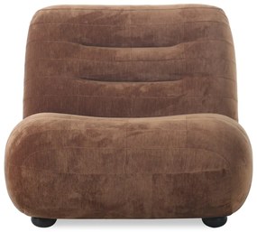 Кафяво кадифено кресло Wyatt – Dutchbone