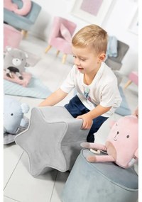 Светлосиво кадифено бебешко пуфче Lil Sofa - Roba