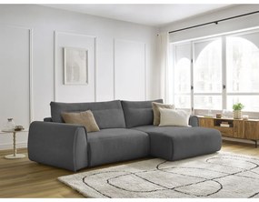 Сив ъглов диван Aden – Bobochic Paris