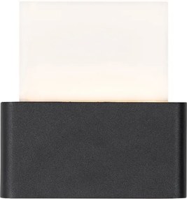 Външна стенна лампа черна с LED за номера на къщи IP54 - Kandi