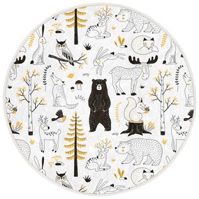 Жълто-бял детски килим ø 100 cm Comfort - Mila Home