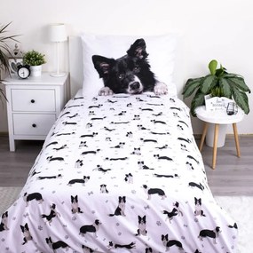 Единично памучно детско спално бельо 140x200 cm Border Collie – Jerry Fabrics