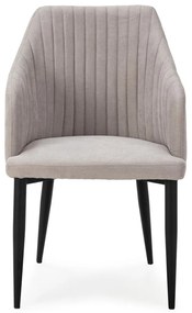 Светлосиви тапицирани трапезни столове в комплект 2 бр. Nadi – Marckeric