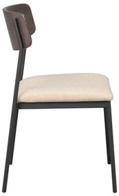 Трапезни столове в кремаво и тъмнокафяво в комплект от 2 бр. Maymont – Rowico