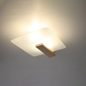 Лампа за таван в естествен цвят със стъклен абажур 40x47,5 cm Parola - Nice Lamps