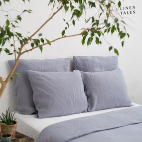 Светлосиво спално бельо от конопени влакна за двойно легло 200x200 cm - Linen Tales