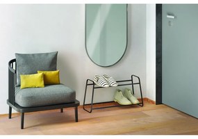 Черна двуетажна етажерка за обувки Derby - Metaltex