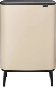 Кош за боклук Brabantia Bo Touch Hi 1010457, 60 л, Странични отвори за пренасяне, Регулируеми крака, Бежов