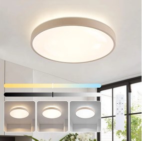 Brilagi - Димируемо LED осветително тяло GLASS POOL DOUBLE LED/48W/230V 40 см бежово + дистанционно управление