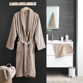 Светлокафява памучна хавлия размер M Tendresse – douceur d'intérieur