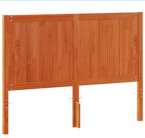 844242 vidaXL Горна табла за легло, восъчнокафява, 150 см, масивно дърво бор