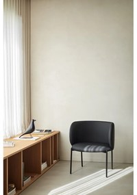 Черен фотьойл от изкуствена кожа Mogi - Teulat