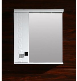 Огледален PVC шкаф ICMC 1355 50S "СПЕНСЪР", Inter Ceramic, с LED осветление, 50x13x55см