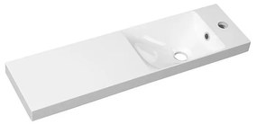 Бяла мивка от отлят мрамор 80x22 cm Agos – Sapho