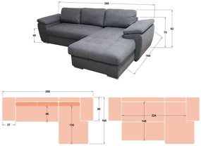 Разтегателен ъглов диван Валенсия Покет