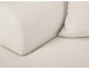 Бежов разтегателен ъглов диван с място за съхранение от прежда с примки от букле (ляв ъгъл) Kyoto – Cosmopolitan Design