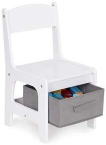 Детски комплект мебели дървена маса + 2 стола