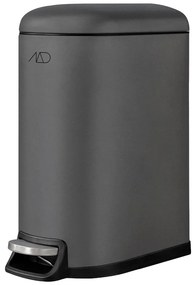 Тъмносиво метално кошче за боклук с педал 10 l Walther – Mette Ditmer Denmark
