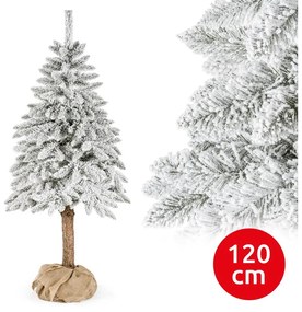 Коледна елха NATURAL WITH SNOW 120 см, смърч на ствол