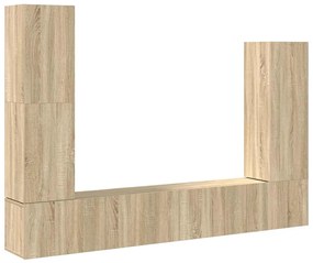 3114632 vidaXL Комплект ТВ шкафове от 4 части, сонома дъб, инженерно дърво
