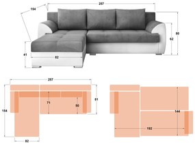 Разтегателен ъглов диван Деман