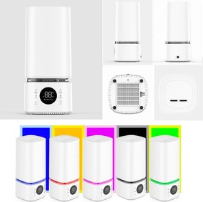 Овлажнител и стерилизатор за въздух 2в1 Attractive BREEZE, За до 40 м2, 8 л, 360мл/ч, 3 степени, Тъчскрийн, Водна и стерилизационна мъгла, Бял