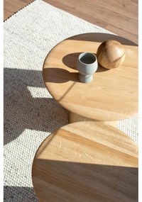 Кръгла странична масичка от масивен дъб ø 40 cm Mushroom – Gazzda