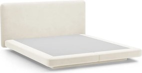 Двойно легло 180x200 cm тапицирано в цвят слонова кост Linea – Micadoni